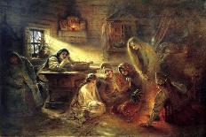 Christmas Eve Fortune Telling, 19th Century-Konstantin Makovsky-Mounted Giclee Print