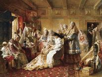 The Russian Bride's Attire, 1889-Konstantin Makovsky-Mounted Art Print