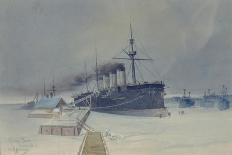 Armored Cruiser Rossia, 1897-Konstantin Vasilyevich Isenberg-Framed Giclee Print