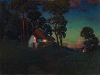 Village at Sunset, 1923-Konstantin Wroblewski-Stretched Canvas