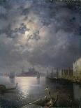 Gondola Ride in the Moonlight, Venice-Konstantinovich Ivan Aivazovsky-Framed Stretched Canvas