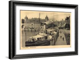 Konstanz Bodensee, Dampfer Im Hafen Liegend, Stadt-null-Framed Giclee Print