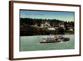 Konstanz Bodensee, Dampfer, Waldhaus Job-null-Framed Giclee Print