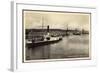 Konstanz Bodensee, Hafeneinfahrt, Dampfer Zaehringen-null-Framed Giclee Print