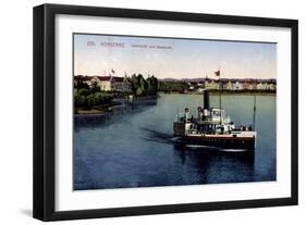 Konstanz Bodensee, Inselhotel Und Seestraße,Dampfer-null-Framed Giclee Print