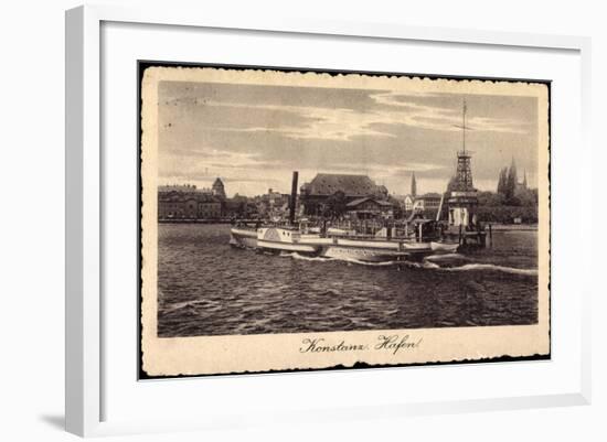 Konstanz Bodensee, Salondampfer Schweiz, Hafen-null-Framed Giclee Print