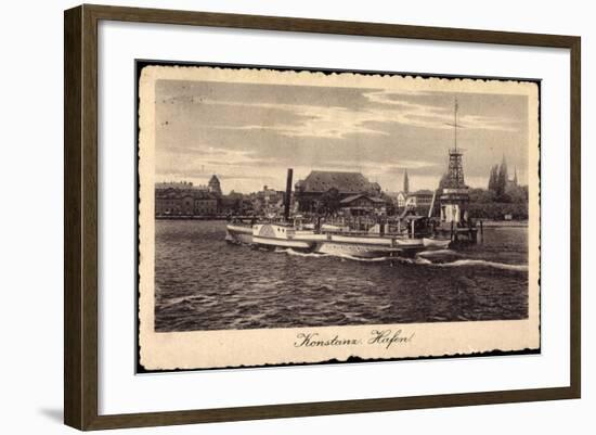 Konstanz Bodensee, Salondampfer Schweiz, Hafen-null-Framed Giclee Print