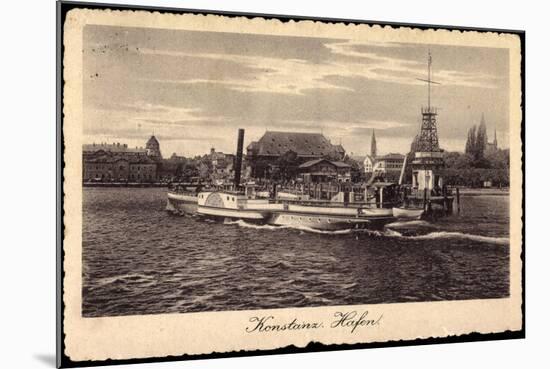 Konstanz Bodensee, Salondampfer Schweiz, Hafen-null-Mounted Giclee Print
