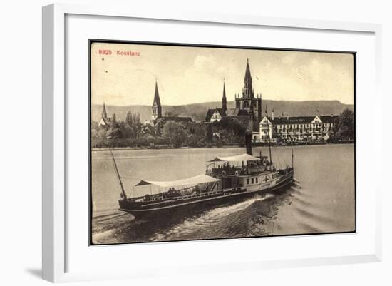 Konstanz, Dampfer Habsburg, Bodensee, Insel Hotel-null-Framed Giclee Print