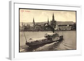 Konstanz, Dampfer Habsburg, Bodensee, Insel Hotel-null-Framed Giclee Print