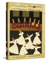 Konya Whirling Dervishes Ritual, 16th Century, Ottoman Miniature of the Anatolian School-null-Stretched Canvas