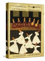 Konya Whirling Dervishes Ritual, 16th Century, Ottoman Miniature of the Anatolian School-null-Stretched Canvas