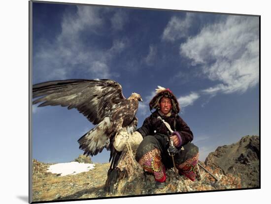 Kook Kook is from Altai Sum, Golden Eagle Festival, Mongolia-Amos Nachoum-Mounted Photographic Print