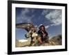 Kook Kook is from Altai Sum, Golden Eagle Festival, Mongolia-Amos Nachoum-Framed Photographic Print