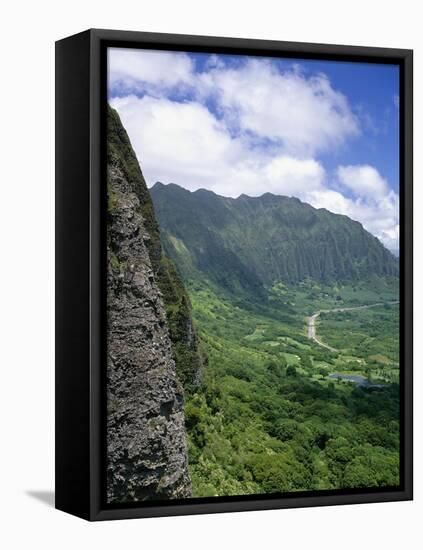 Koolau Mountains on Windward Oahu-James Randklev-Framed Stretched Canvas