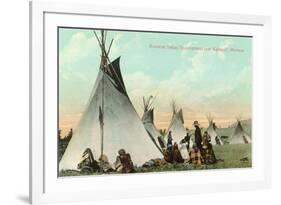 Kootenai Encampment near Kalispell, Montana-null-Framed Art Print