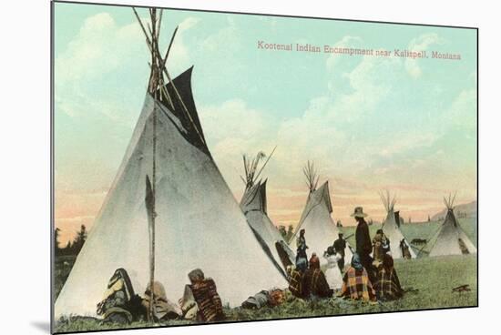 Kootenai Encampment near Kalispell, Montana-null-Mounted Art Print