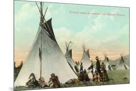 Kootenai Encampment near Kalispell, Montana-null-Mounted Art Print