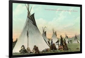 Kootenai Encampment near Kalispell, Montana-null-Framed Art Print