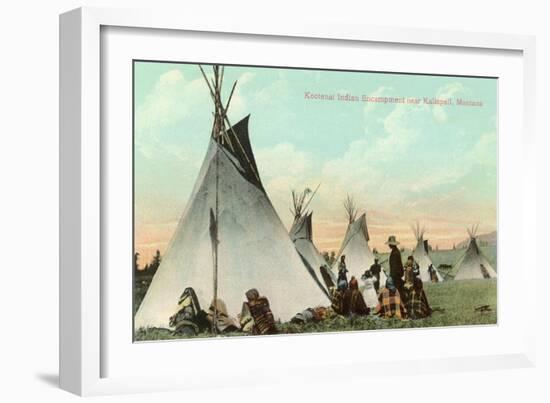 Kootenai Encampment near Kalispell, Montana-null-Framed Art Print