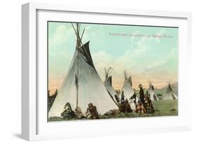 Kootenai Encampment near Kalispell, Montana-null-Framed Art Print