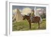 Kootenai Indian and Tepees, Montana-null-Framed Art Print