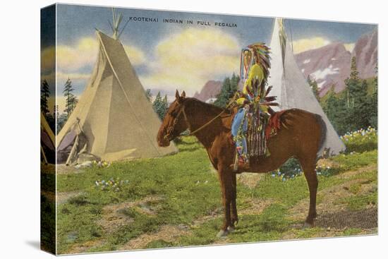 Kootenai Indian and Tepees, Montana-null-Stretched Canvas