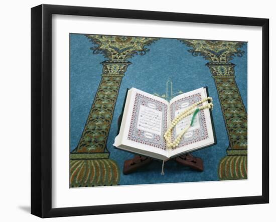 Koran and Prayer Beads, Lyon, Rhone, France, Europe-Godong-Framed Photographic Print