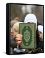 Koran Being Held During a Muslim Demonstration, Paris, France, Europe-Godong-Framed Stretched Canvas