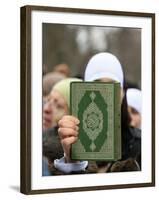 Koran Being Held During a Muslim Demonstration, Paris, France, Europe-Godong-Framed Photographic Print