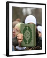 Koran Being Held During a Muslim Demonstration, Paris, France, Europe-Godong-Framed Photographic Print