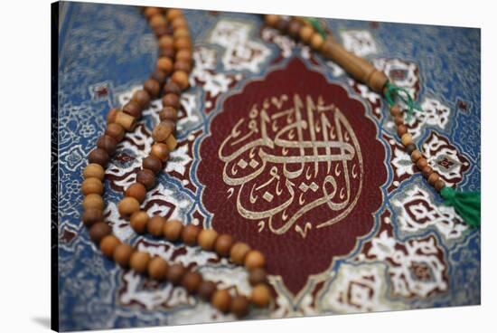 Koran cover and prayer beads, Lyon, Rhone, France-Godong-Stretched Canvas