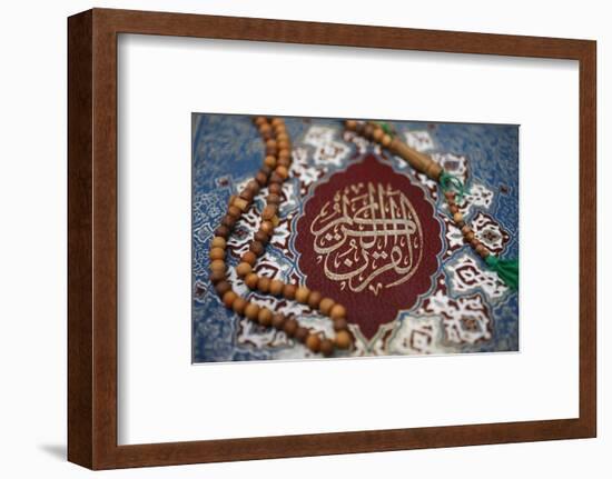 Koran cover and prayer beads, Lyon, Rhone, France-Godong-Framed Photographic Print