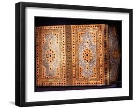 Koran Cover Belonging to Sultan Murad III, Gold with Rubies, Emeralds and Diamonds, 1588-null-Framed Photographic Print