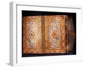 Koran Cover Belonging to Sultan Murad III, Gold with Rubies, Emeralds and Diamonds, 1588-null-Framed Photographic Print