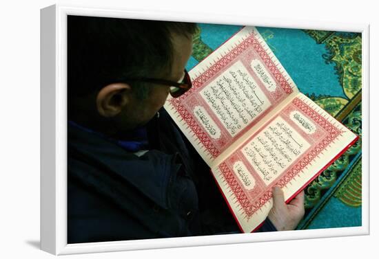Koran reading at the Lyon great mosque, Lyon, Rhone, France-Godong-Framed Photographic Print