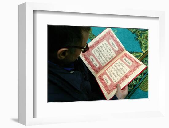 Koran reading at the Lyon great mosque, Lyon, Rhone, France-Godong-Framed Photographic Print