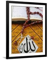 Koran, Rosary and Allah Calligraphy, Paris, France, Europe-Godong-Framed Photographic Print