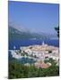 Korcula Island, Town Skyline and Coastline, Korcula, Adriactic Islands, Croatia-Steve Vidler-Mounted Photographic Print