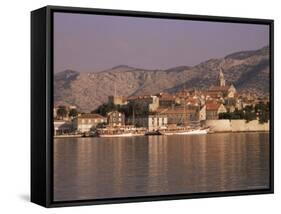 Korcula Old Town, Korcula Island, Dalmatia, Croatia-Peter Higgins-Framed Stretched Canvas