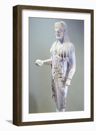 Kore 680, Sculpture of Archaic Age from Acropolis in Athens, Ca 520-530 BC-null-Framed Giclee Print