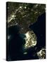 Korea At Night, Satellite Image-PLANETOBSERVER-Stretched Canvas