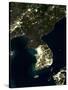 Korea At Night, Satellite Image-PLANETOBSERVER-Stretched Canvas