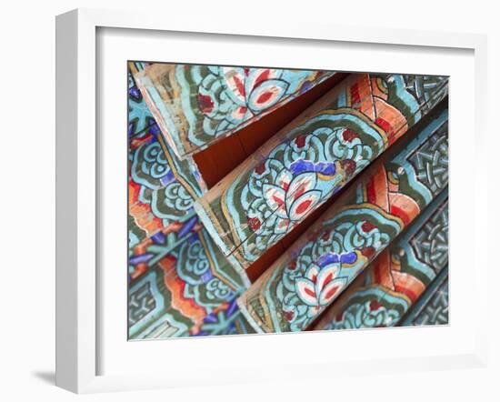 Korea, Gyeongsangbuk-Do, Gyeongju, Bulguksa Temple, Traditional Roof-Jane Sweeney-Framed Photographic Print