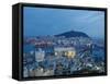 Korea, Gyeongsangnam-Do, BUSAn, View of Harbour and Lotte Tower from BUSAn Tower-Jane Sweeney-Framed Stretched Canvas