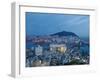 Korea, Gyeongsangnam-Do, BUSAn, View of Harbour and Lotte Tower from BUSAn Tower-Jane Sweeney-Framed Photographic Print