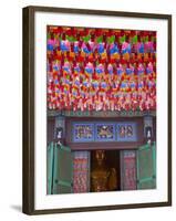 Korea, Seoul, Gangnam, Bongeunsa Temple, Lanterns, Lotus Lantern Festival Celebrations for Bhuddda'-Jane Sweeney-Framed Photographic Print