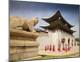 Korea, Seoul, Gyeongbokgung Palace, Haetae, a Stone Mythical Creature Infront of Gwanghwamun - the -Jane Sweeney-Mounted Photographic Print