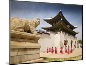 Korea, Seoul, Gyeongbokgung Palace, Haetae, a Stone Mythical Creature Infront of Gwanghwamun - the -Jane Sweeney-Mounted Photographic Print