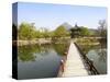 Korea, Seoul, Gyeongbokgung Palace, Hyangwonjeong Pavilion-Jane Sweeney-Stretched Canvas